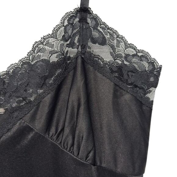 Vintage Elegant‎ Black Lace Slip Dress - Picture 4 of 5